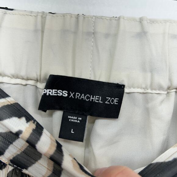 Express X Rachel Zoe Black White Zebra Print Maxi Skirt Large Lined - Picture 5 of 7